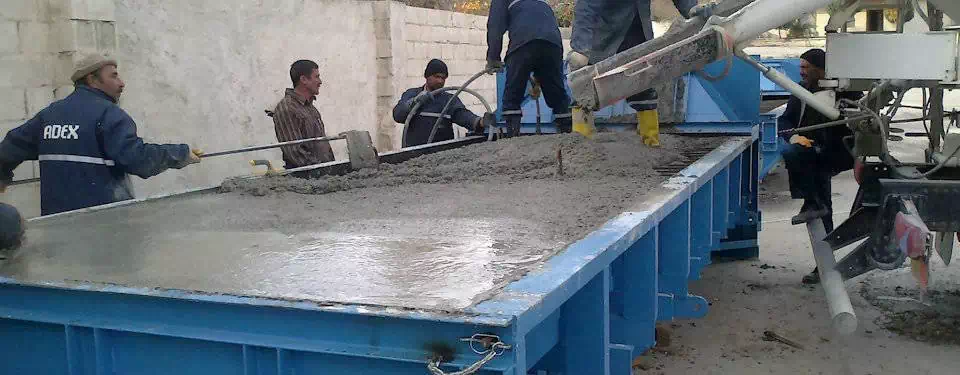 T-wall concrete pour