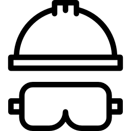 A white icon comprised of a gear icon and the world indicating the company's global manufacturing capabilities.